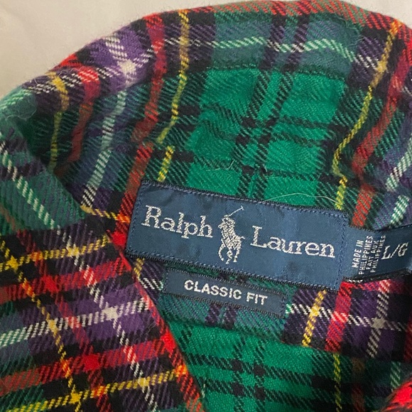Ralph Lauren Plaid Flannel Top - Picture 3 of 3